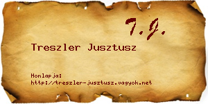 Treszler Jusztusz névjegykártya